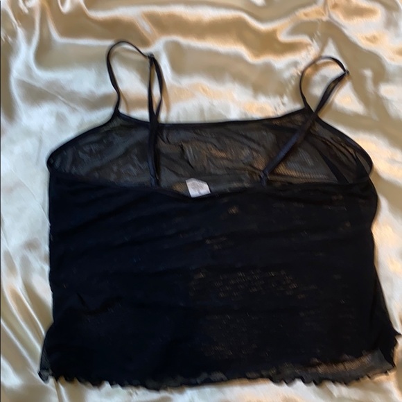 Black Sheer Rhinestones CROP Top “SEXY “NWOT. - Picture 7 of 8